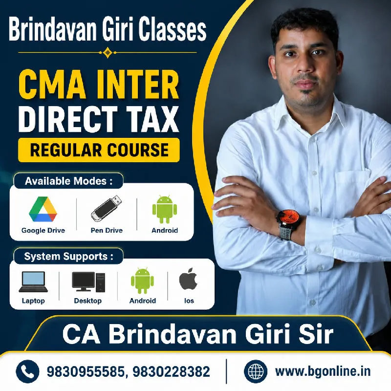 CMA Inter Direct Tax (Regular Batch) for Dec26 Exams