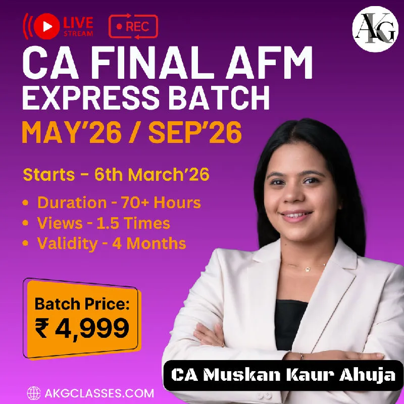 CA Final Advanced Financial Management by CA Muskan Kaur Ahuja