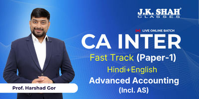 CA Inter, Paper 1 - Advanced Accounting(Incl. AS) - Prof. Harshad Gor (JAN'27 Live Online Batch)