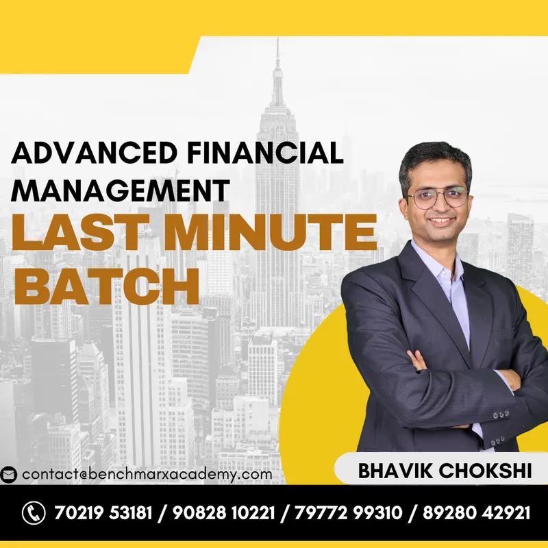 CA Final Advanced Financial Management by CA Bhavik Chokshi
