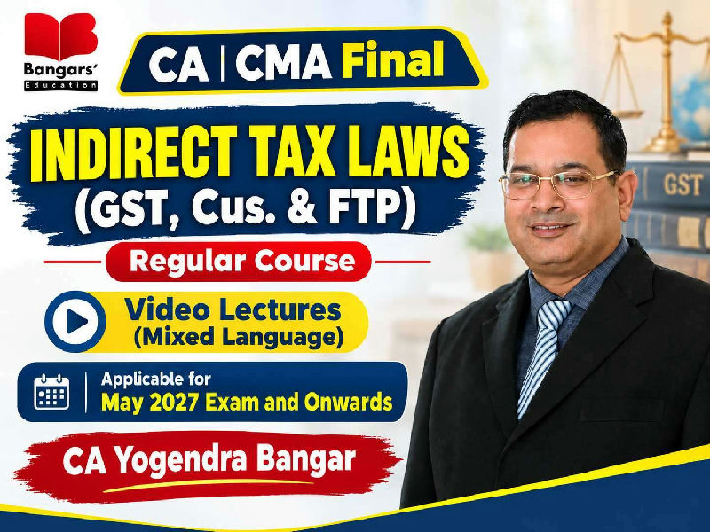 CA Final Indirect Tax Laws by CA Yogendra Bangar