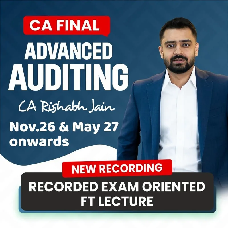 CA Final Audit EOB New Batch By CA Rishabh Jain_M26/S26 Onwards