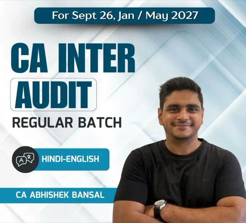 CA Inter Audit Hindi English Regular Batch For Sept 26 Jan 27 May 27