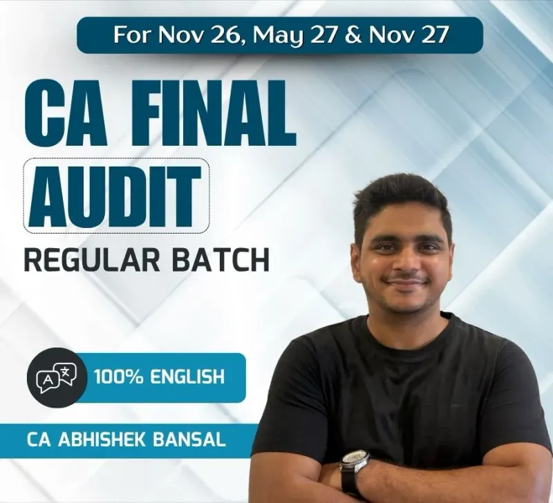 CA Final Audit English Regular Recorded Batch For Nov 2026 May 2027 Nov 2027