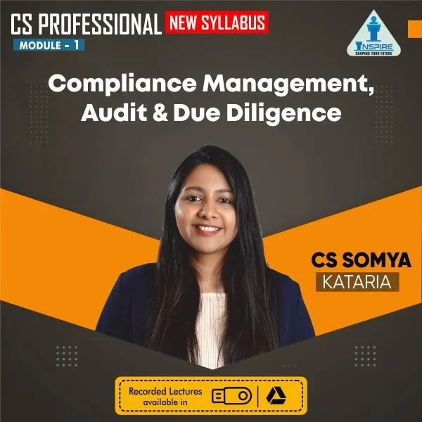 CS Professional Compliance Management, Audit and Due Diligence by CS Somya Kataria