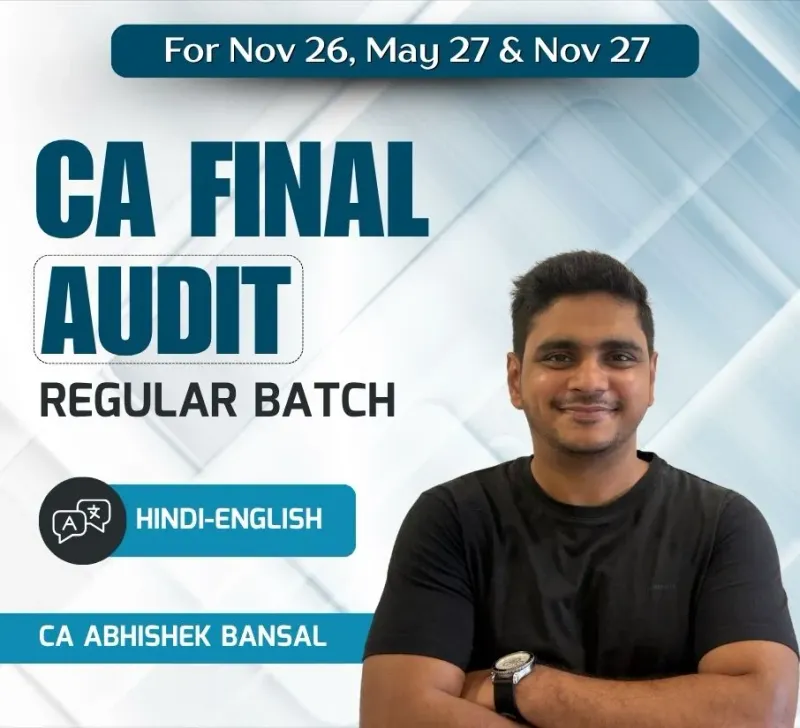 CA Final Audit Hindi Regular Recorded Batch For Nov 2026 May 2027 Nov 2027