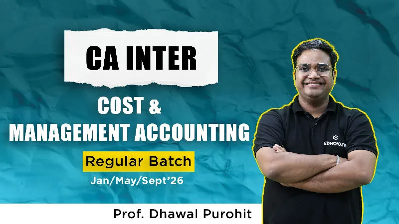 CA Inter Cost and Management Accounting by CA Dhawal Purohit