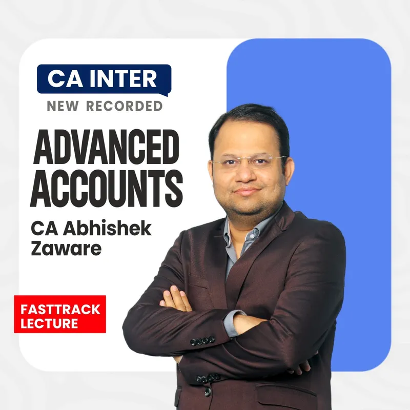 CA Inter Advance Account Fastrack Lectures By CA Abhishek Zaware