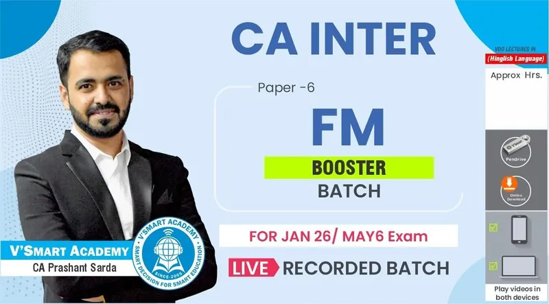 CA Inter Financial Management and Strategic Management by CA Prashant Sarda