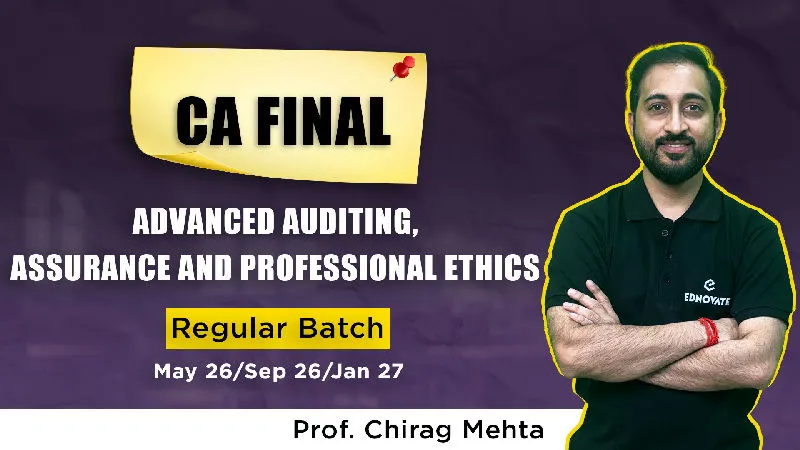 CA Final Advanced Auditing, Assurance and Professional Ethics by CA Chirag Mehta