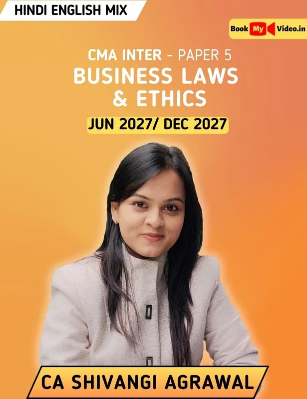 CMA Inter Law Hindi English Mix - June 2027 & Onwards by CA Shivangi Agrawal