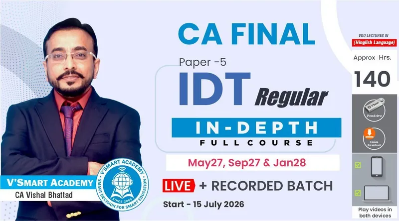 CA Final Indirect Tax Laws by CA Vishal Bhattad