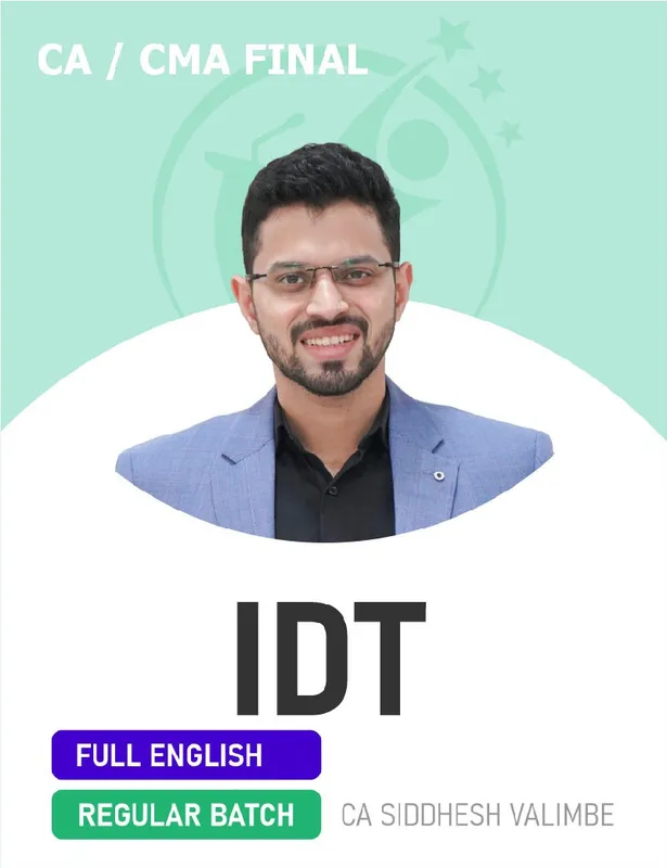 CA Final Indirect Tax Laws by CA Siddhesh Valimbe