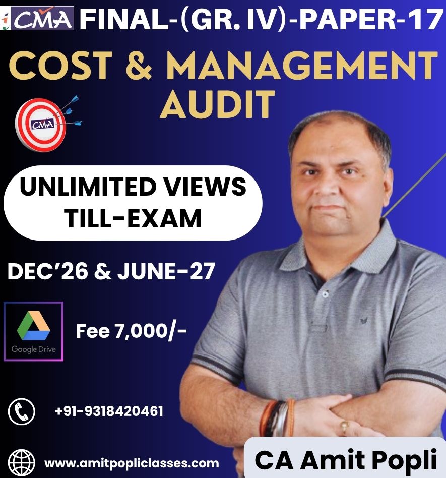 CMA Final-Cost & Management Audit (Regular Batch)