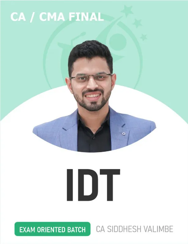 CA Final Indirect Tax Laws by CA Siddhesh Valimbe