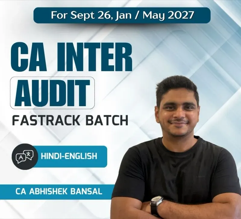 CA Inter Audit Hindi English Fastrack Batch For Sept 26 Jan 27 May 27