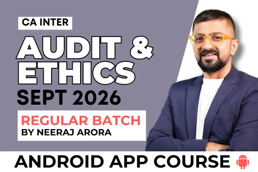 CA Inter Audit for September 2026 - Android App Classes