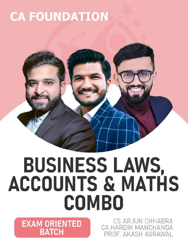 CA Foundation Law, Accounts & Maths Combo (Exam Oriented) For Jan 27 Exams