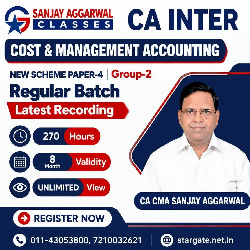 CA Inter Cost and Management Accounting by CA CMA Sanjay Aggarwal
