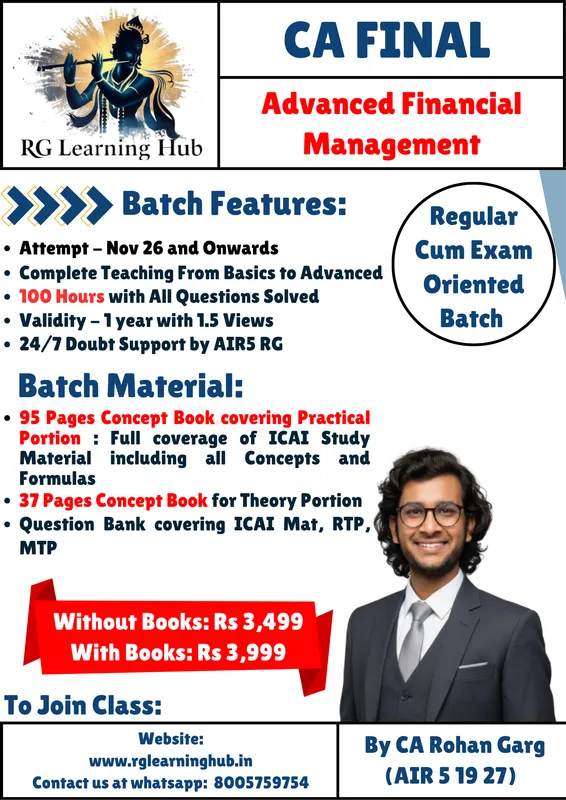 CA Final Advanced Financial Management by CA Rohan Garg