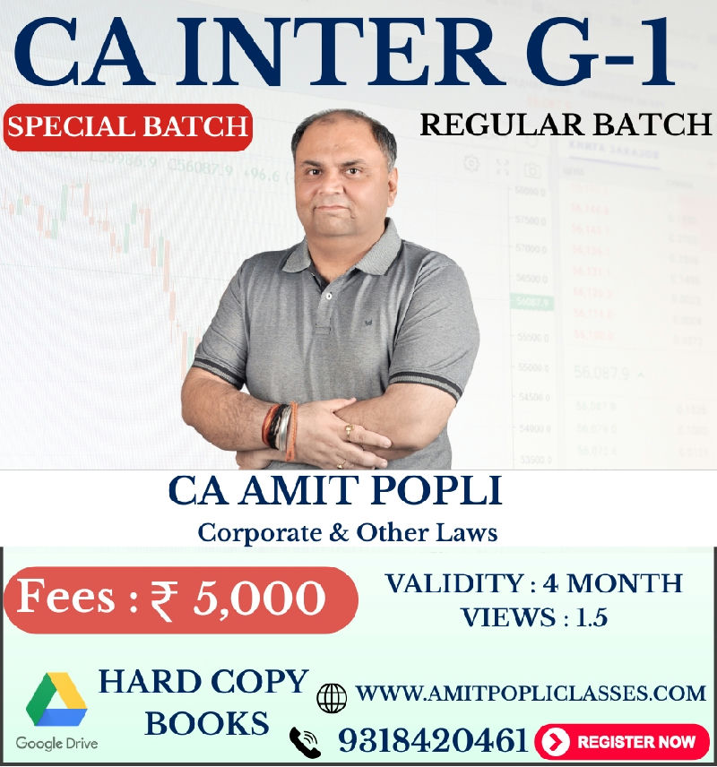 CA Inter G1-Corporate & Other Laws [SPECIAL-Jan'27] Regular Batch