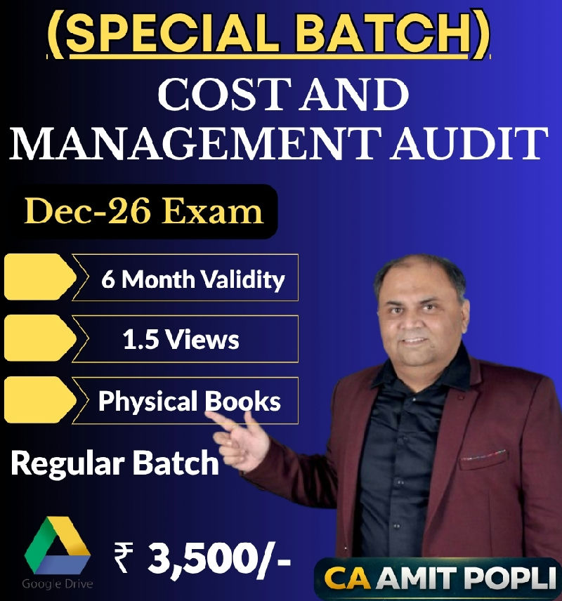 CMA Final-Cost & Management Audit Regular Batch (Special Batch)