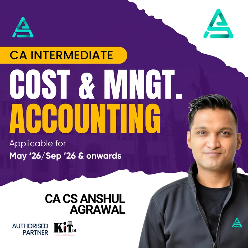 CA Inter Cost and Management Accounting by CA Anshul Agrawal