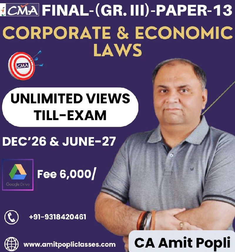 CMA Final - Corporate & Economic Laws