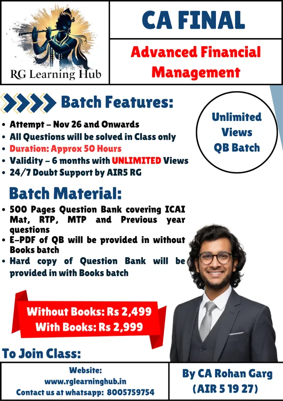 CA Final Advanced Financial Management by CA Rohan Garg