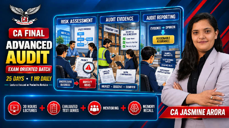 CA Final Advanced Auditing, Assurance and Professional Ethics by CA Jasmine Arora