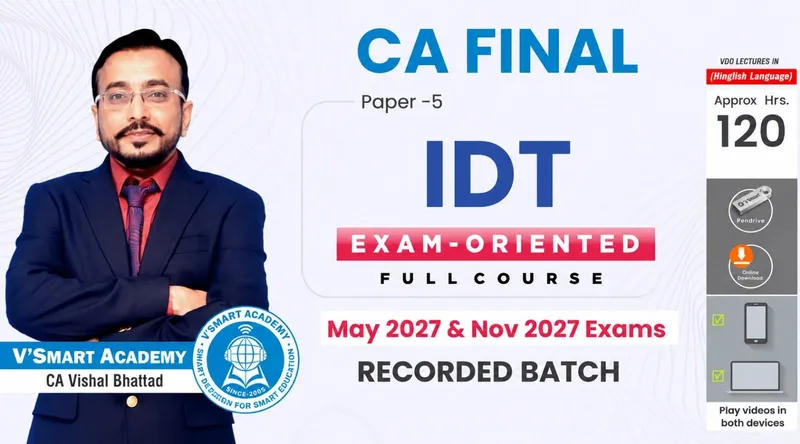 CA Final Indirect Tax Laws by CA Vishal Bhattad