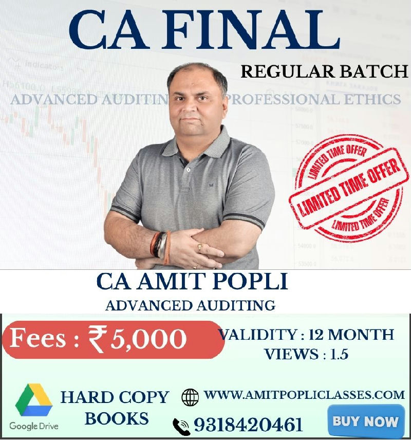 CA Final Advanced Auditing and Professional Ethics Regular (Special Batch)
