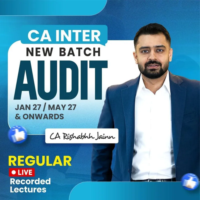 CA Inter Audit Regular Lectures Without Book By CA Rishabhh Jainn