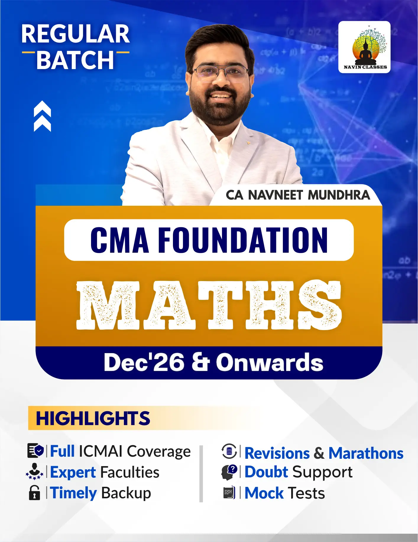 CMA Foundation Business Mathematics & Statistics- Regular Batch