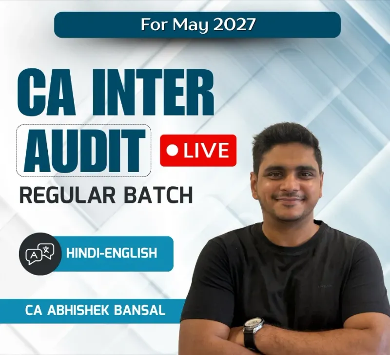 CA Inter Audit Hindi English Regular Live Recorded Batch For May 27