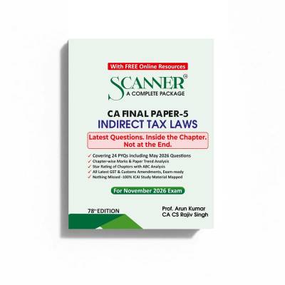 CA Final Paper - 5 Indirect Tax Laws For Nov. 2026