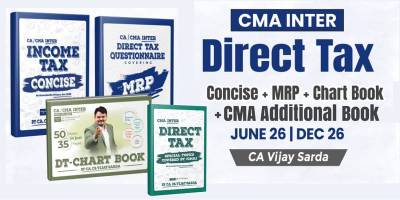 CMA Inter Direct Tax Books Set By CA Vijay Sarda