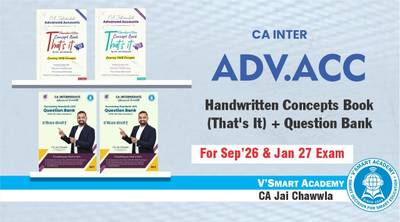 Inter Adv Acc | That's It Handwritten Concepts Book & Question Bank | Complete Bookset  | By CA Jai Chawwla
